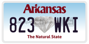 823WKI  license plate in AR