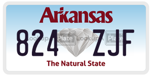 824ZJF  license plate in AR