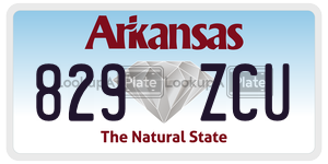 829ZCU  license plate in AR