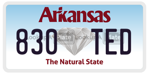 830TED  license plate in AR