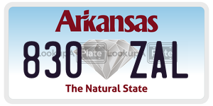 830ZAL  license plate in AR