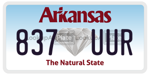 837UUR  license plate in AR