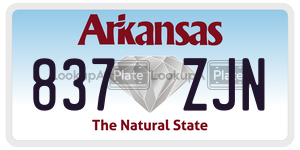 837ZJN  license plate in AR