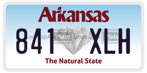 841XLH  license plate in AR