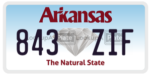 843ZIF  license plate in AR
