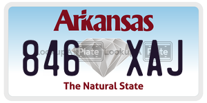846XAJ  license plate in AR