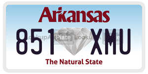 851XMU  license plate in AR