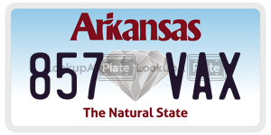 857VAX  license plate in AR