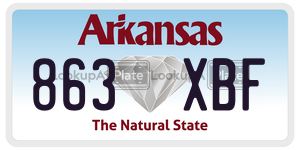 863XBF  license plate in AR