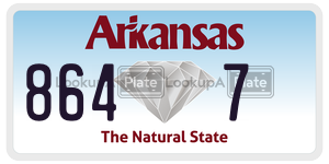 8647  license plate in AR