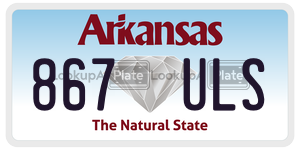 867ULS  license plate in AR