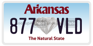 877VLD  license plate in AR