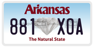 881XOA  license plate in AR