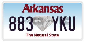 883YKU  license plate in AR