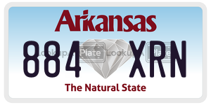 884XRN license plate in Arkansas