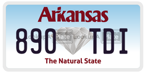 890TDI  license plate in AR