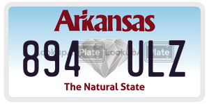 894ULZ  license plate in AR