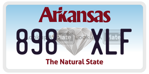 898XLF  license plate in AR
