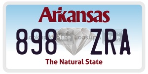 898ZRA  license plate in AR