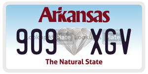909XGV  license plate in AR