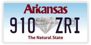 910ZRI  license plate in AR