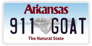 911GOAT  license plate in AR