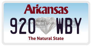 920WBY  license plate in AR