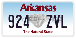 924ZVL  license plate in AR