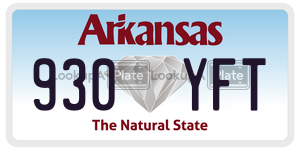 930YFT  license plate in AR