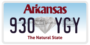 930YGY  license plate in AR