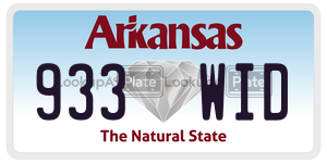 933WID  license plate in AR