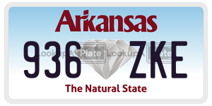 936ZKE  license plate in AR