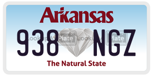 938NGZ  license plate in AR
