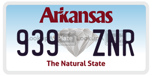939ZNR  license plate in AR