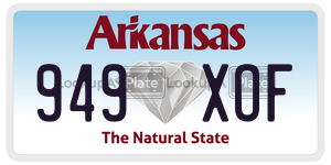 949XOF  license plate in AR