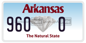 9600  license plate in AR