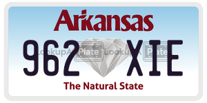 962XIE  license plate in AR