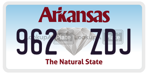962ZDJ  license plate in AR