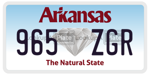 965ZGR  license plate in AR