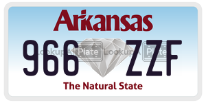 966ZZF  license plate in AR