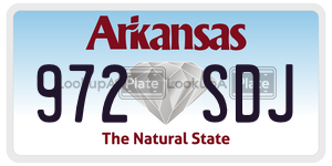 972SDJ  license plate in AR