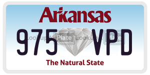 975VPD  license plate in AR