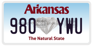 980YWU  license plate in AR