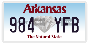 984YFB  license plate in AR