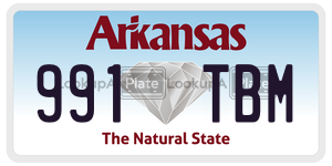 991TBM  license plate in AR