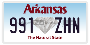 991ZHN  license plate in AR