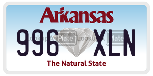 996XLN  license plate in AR