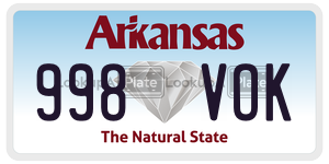 998VOK  license plate in AR