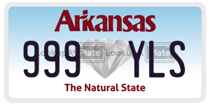 999YLS license plate in Arkansas