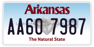 AA607987  license plate in AR
